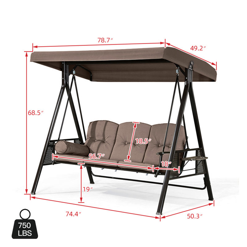 Red Barrel Studio® Brentley Porch Swing with Canopy & Reviews Wayfair